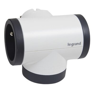 Legrand Rozgałęziacz potrójny obrotowy 2X2P+Z+USB
