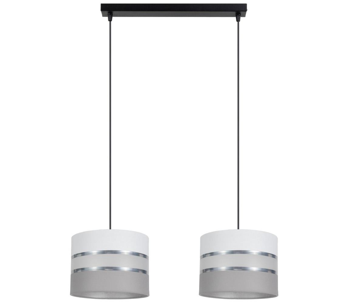 Żyrandol na lince CORAL 2xE27/60W/230V biały/szary