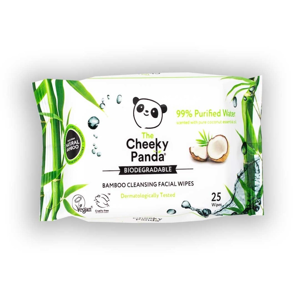 The Cheeky Panda 100% Bambusowe chusteczki do demakijażu z olejkiem kokosowym