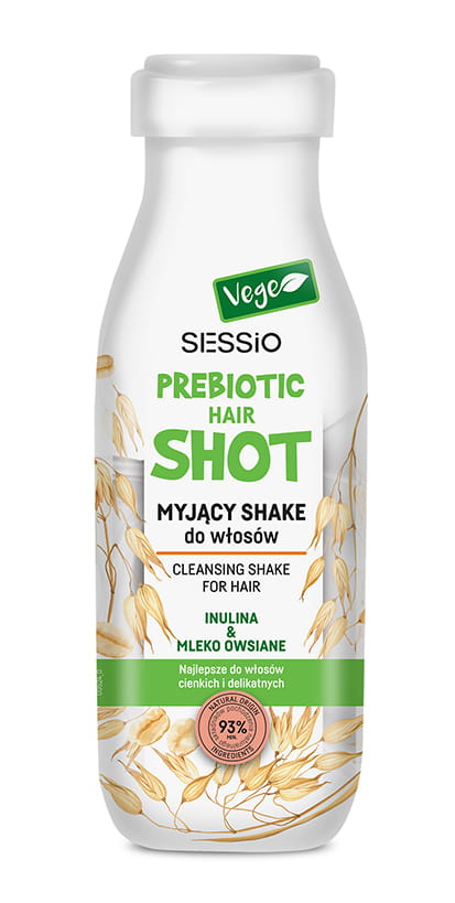 Sessio Sessio Prebiotic Shot - Myjący Shake do włosów inulina i mleko owsiane 350ml