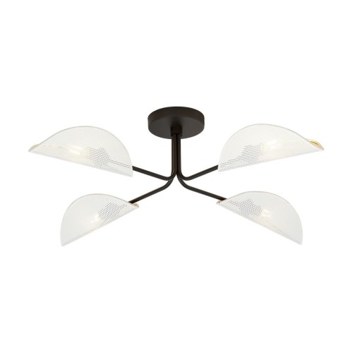 Emibig Gomez lampa sufitowa 4-punktowa biała/złota 1173/4
