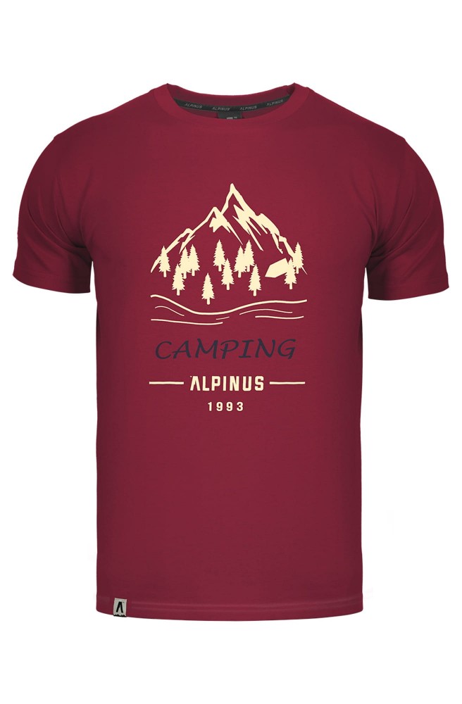 Koszulka męska T-shirt Alpinus Polaris bordowy