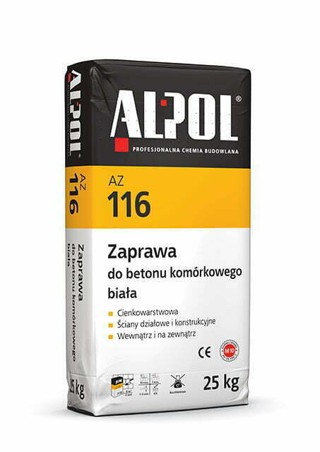 Alpol AZ 116 zaprawa do silikatów i betonu komórkowego biała 25 kg
