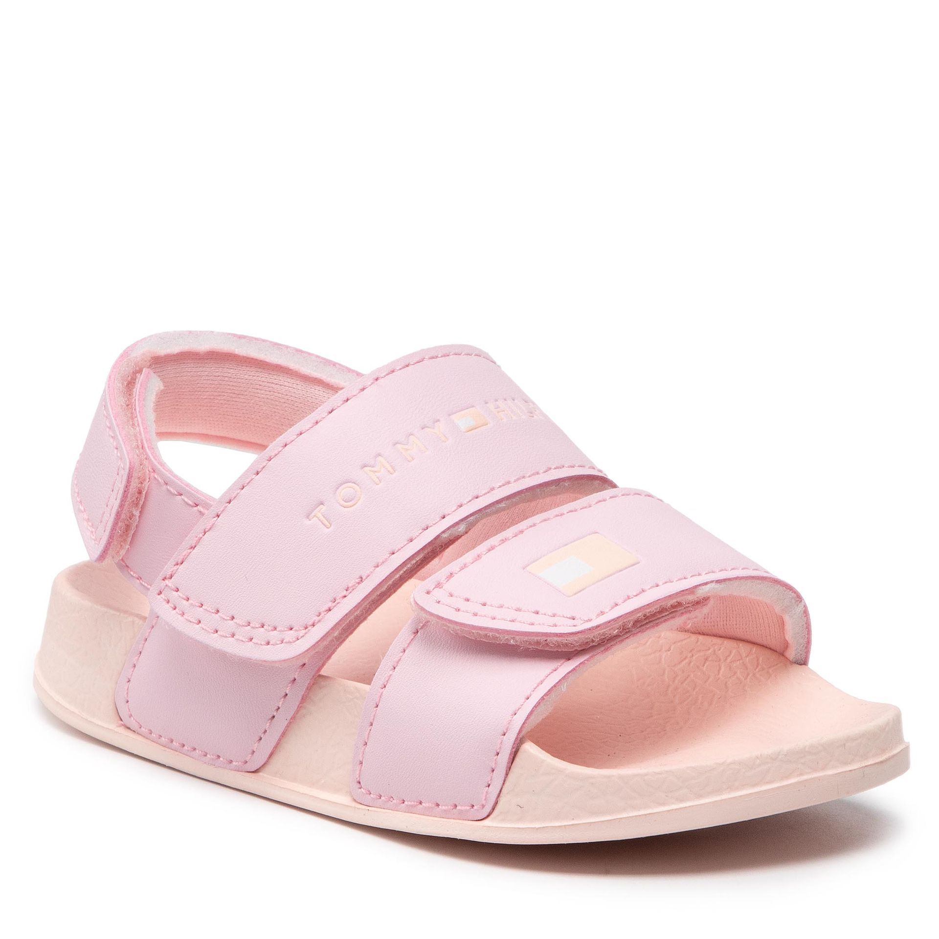 Tommy Hilfiger Sandały Velcro Sandal T1A2-32193-0193 Pink 302