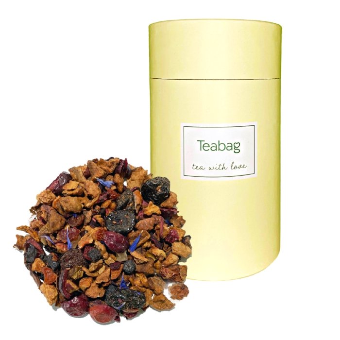 TEABAG Owocowa herbata Teabag Cherry Cassis 100g Żółta tuba teabag2-24-uniw