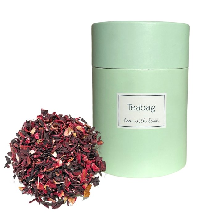 TEABAG Ziołowa herbata Teabag Hibiscus 50g Zielona tuba teabag2-1-uniw