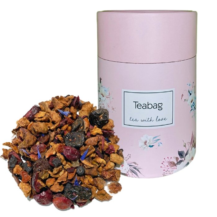 TEABAG Owocowa herbata Teabag Cherry Cassis 50g Różowa tuba 5904665715871