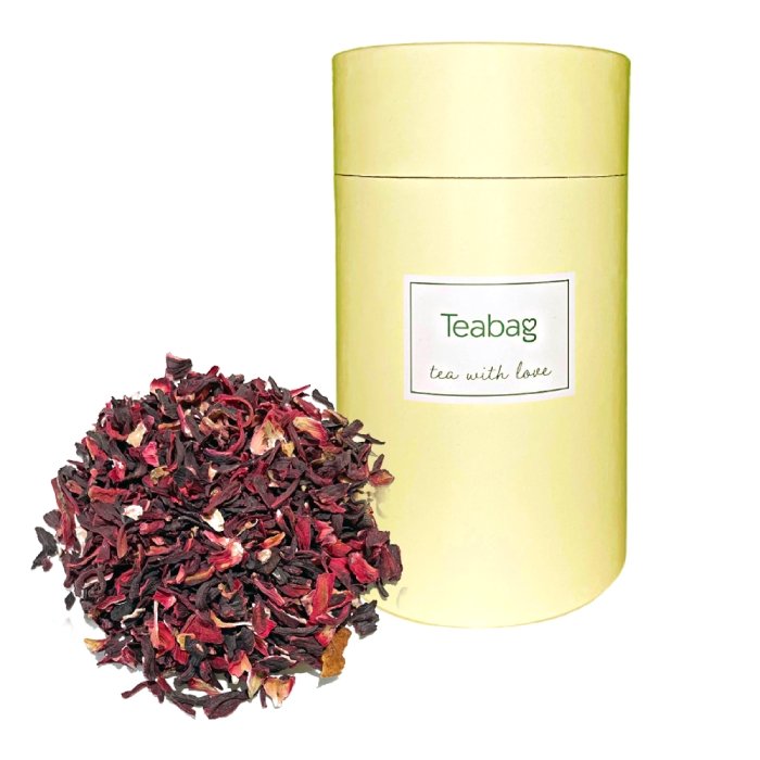 TEABAG Ziołowa herbata Teabag Hibiscus 100g Żółta tuba teabag2-15-uniw
