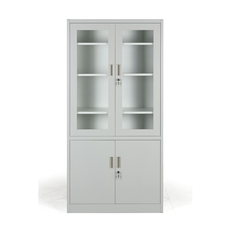 B2B Partner Metalowa szafa ze szklanymi drzwiami, demontowana, 900 x 1850 x 400 mm 908024