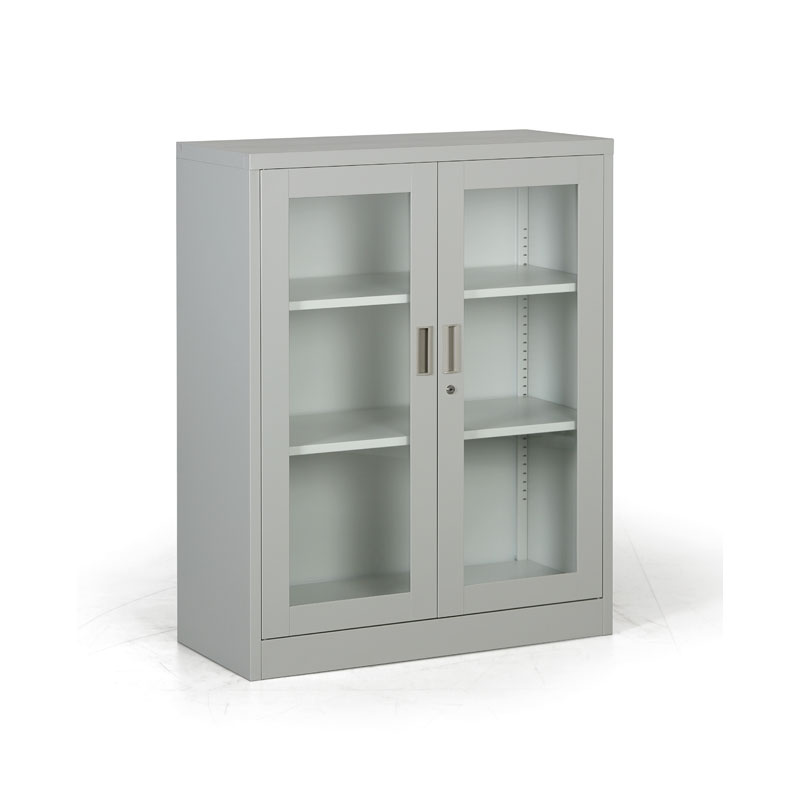 B2B Partner Metalowa szafa ze szklanymi drzwiami, demontowana, 900 x 1150 x 400 mm 908027