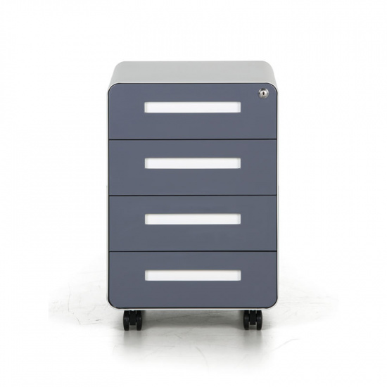 B2B Partner Mobilny kontener pod biurko, 4 szuflady, ciemnoszary 908039