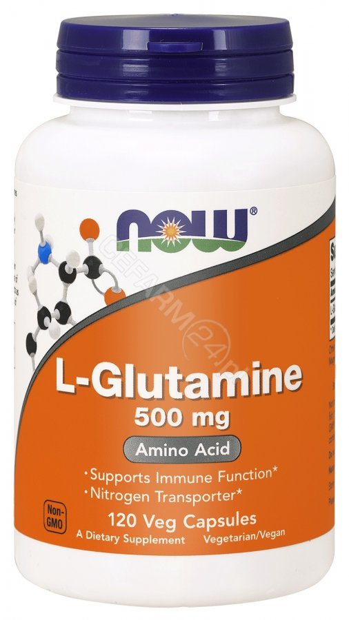 Now Foods L-Glutamina 500 mg 120 veg kapsułek