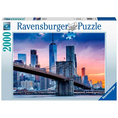 Ravensburger Puzzle 2000 elementów Widok na Manhattan i Most Brooklyn 4005556160112
