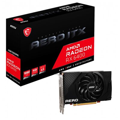 MSI AMD Radeon RX 6400 Aero ITX 4GB RADEON RX 6400 AERO ITX 4G