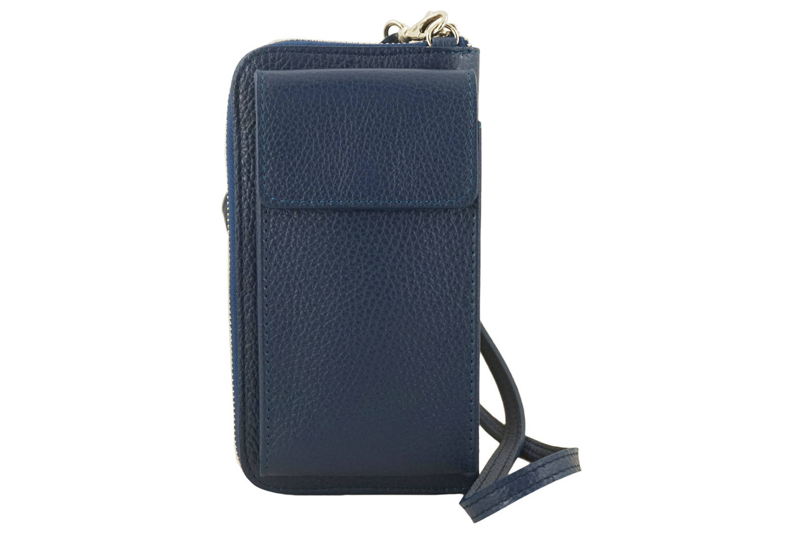 Barberini's Portfel / etui na telefon ze skóry naturalnej - Granatowy idx_908-4