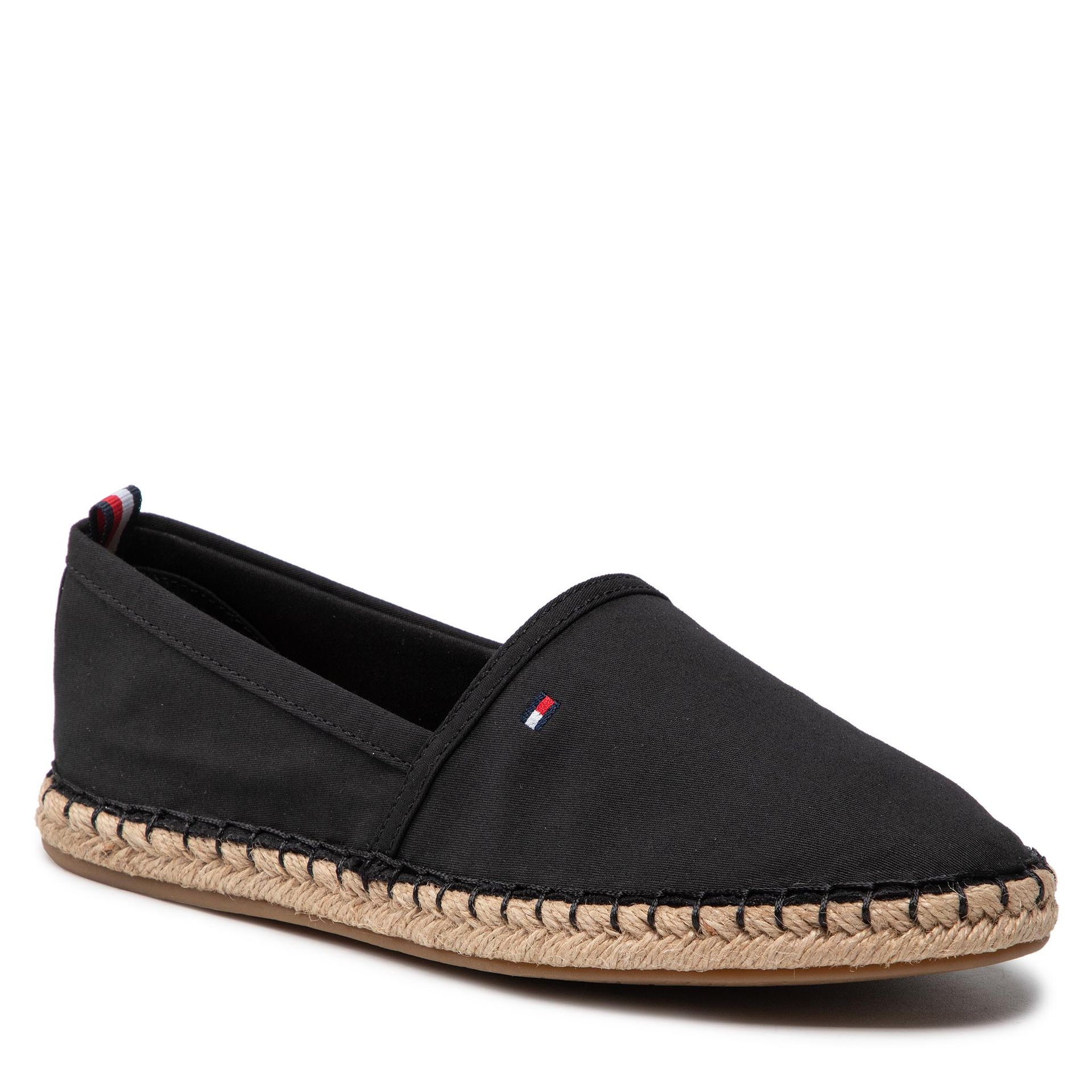 Espadryle TOMMY HILFIGER - Basic Tommy Flat Espadrille FW0FW06497 Black BDS