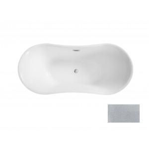 Besco WA-170-ASZ AMBER GLAM SREBRNA wanna wolnostojąca maskownica syfonu z przelewem złota 170 x 80