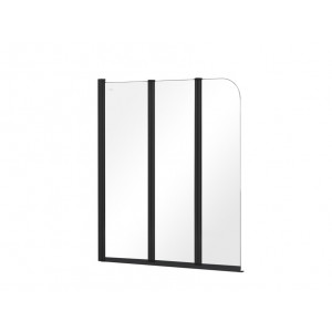 BESCO PNPB-3S PRIME BLACK NEW 3 parawan nawannowy 3-skrzydłowy przejrzyste szkło 120 x 140