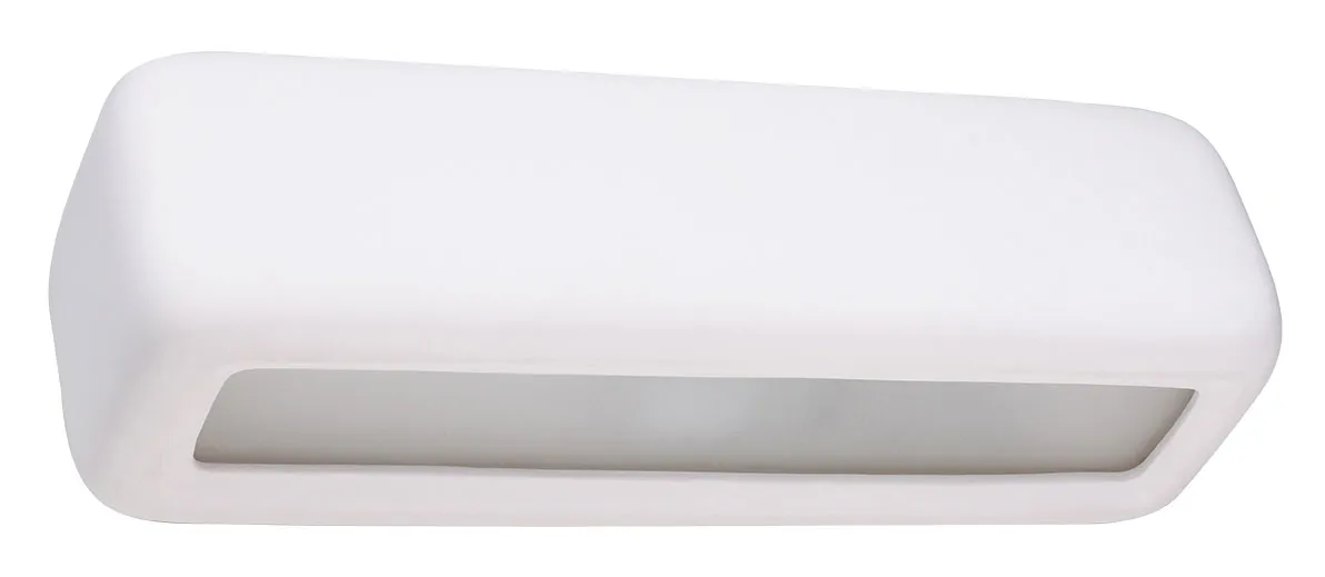 Biały ceramiczny kinkiet minimalistyczny - 20X S490 N6-W90