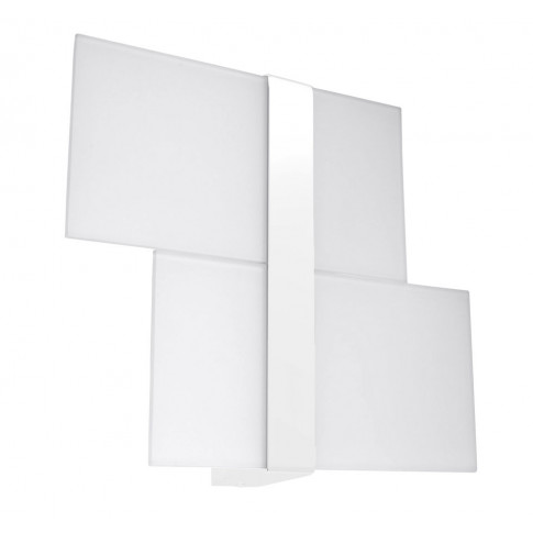 Biały nowoczesny szklany kinkiet - S491 M5-G44