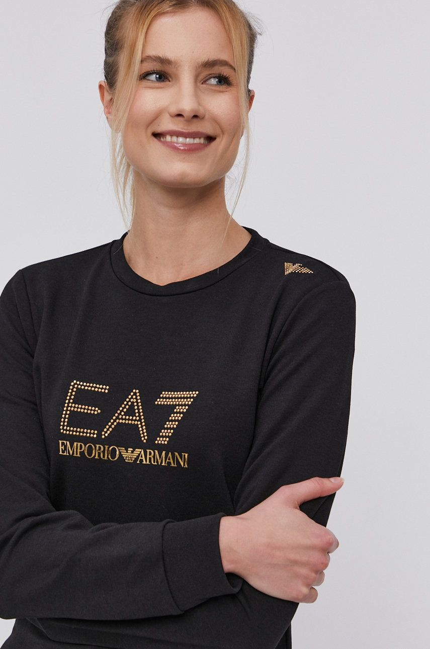 EA7 Emporio Armani bluza damska kolor czarny