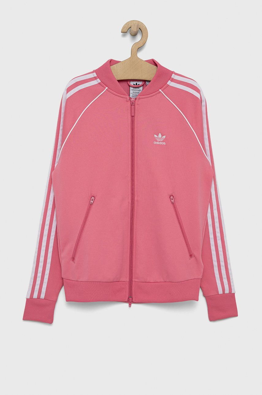 Adidas Originals Originals Bluza bawełniana dziecięca kolor różowy z aplikacją XS;S;M;L;XL;XS