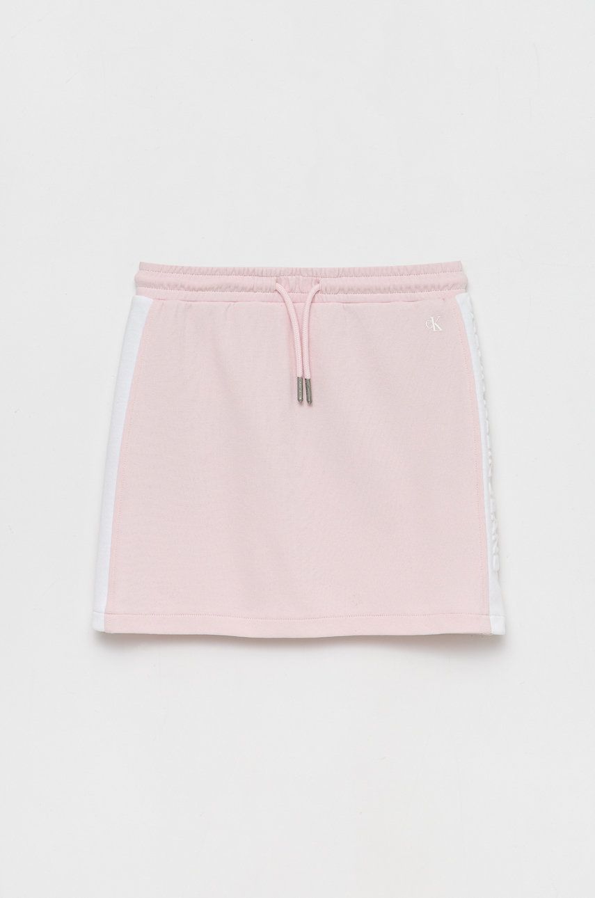 Calvin Klein Spódnica dziecięca kolor różowy mini prosta