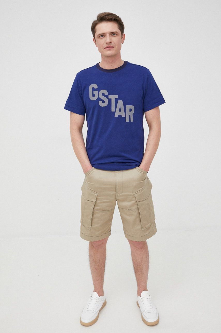 G-Star Raw t-shirt bawełniany z nadrukiem