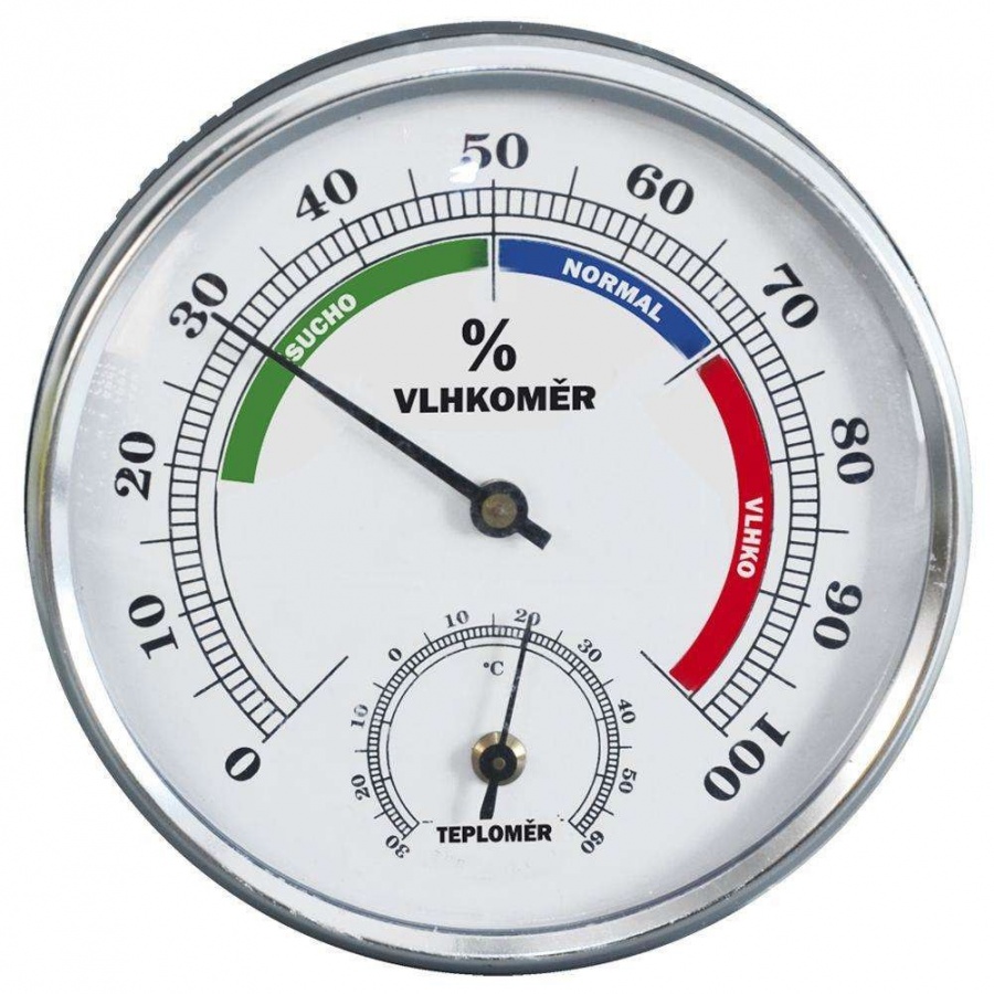 Higrometr wilgotnościomierz z termometrem zew/wew
