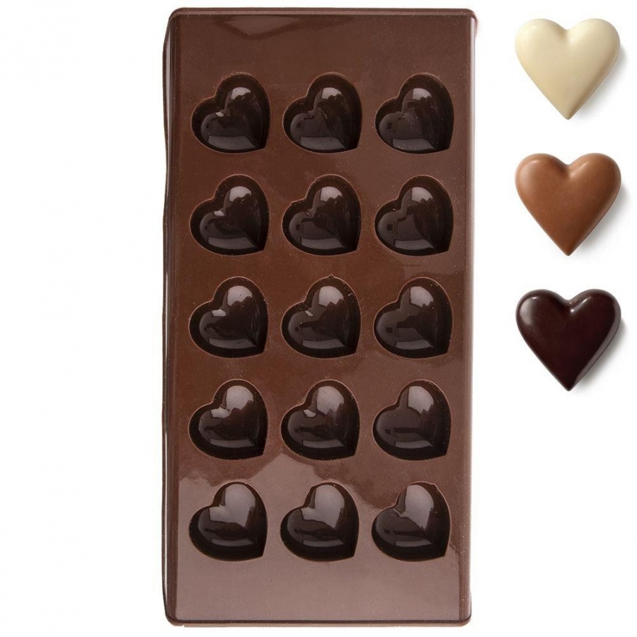 Forma silikonowa serca na praliny, czekoladki, foremka do pralin, czekoladek kod: O-151744