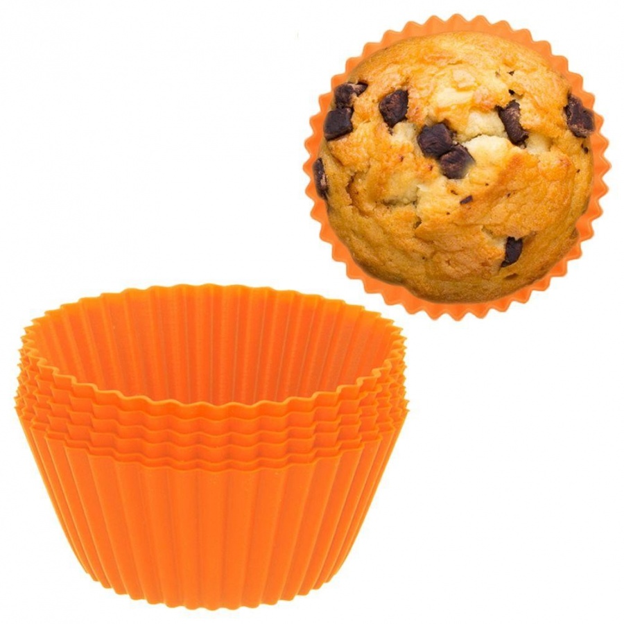 Forma do pieczenia muffinek, babeczek, na muffinki, silikonowa, foremki, 6 sztuk kod: O-151741
