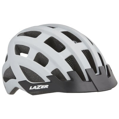 Lazer Compact DLX kask rowerowy LED siatka na owady czerwony biały mat