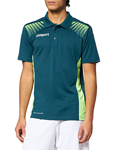Uhlsport Męska koszulka polo Goal zielony Petrol/Flash zielony 140 100214406