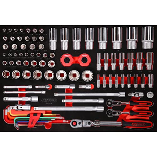KS Tools 811.0092 PERFORMANCEplus 92-częściowy zestaw narzędzi 1/4'+3/8'+1/2' klucz nasadowy 811.0092