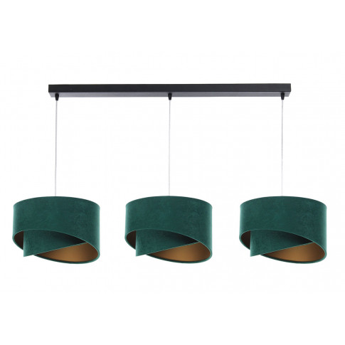 Czarno-zielona asymetryczna lampa wisząca nad stół - S498 M9-C51