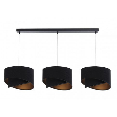 Czarna potrójna lampa wisząca nad stół glamour - 5X S500 N5-W31