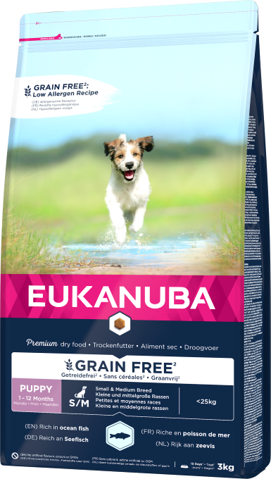 Eukanuba Puppy&Junior Small/Medium Grain Free 3kg