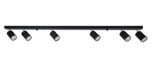 LVT Kinkiet lampa sześciopunktowa GU10 BARDO VI ruchoma czarna 3131