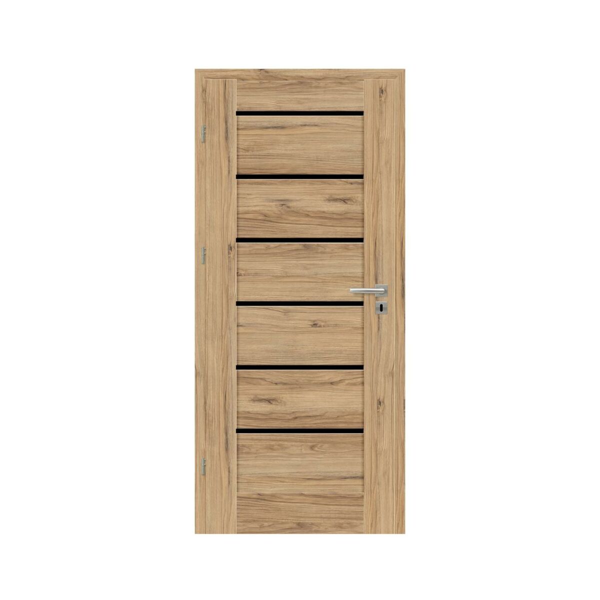 NAWADOOR Skrzydło drzwiowe pokojowe Minos Black dąb catania czarna szyba 90 lewe Nawadoor