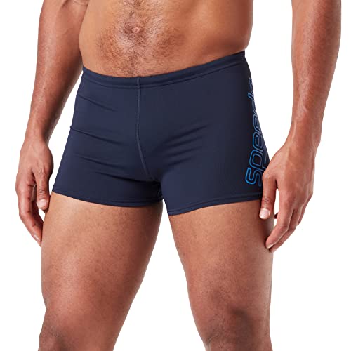 Speedo Męskie majtki do pływania z logo 'Boom' Aquashort Granatowy/niebieski 28-30 812417F436
