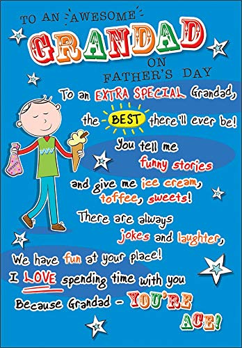 Piccadilly Greetings Pierwsza kartka na Dzień Ojca dziadek - 23 x 15 cm - pozdrowienia Piccadilly 5053349532584