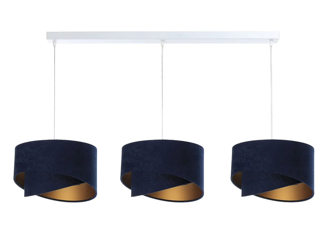 Granatowa lampa wisząca nad stół glamour - S510 F9-H07