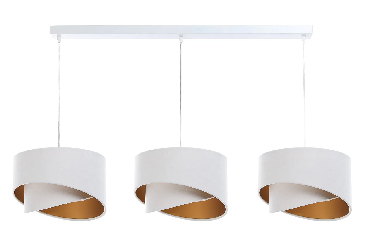 Biało-złota asymetryczna lampa wisząca nad stół - 4X S511 Z0-N89