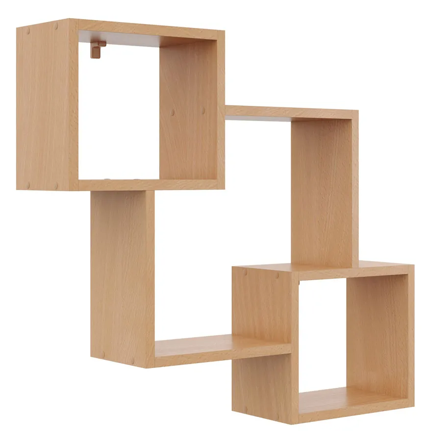 Półka ścienna na książki w kolorze buk M9-D60