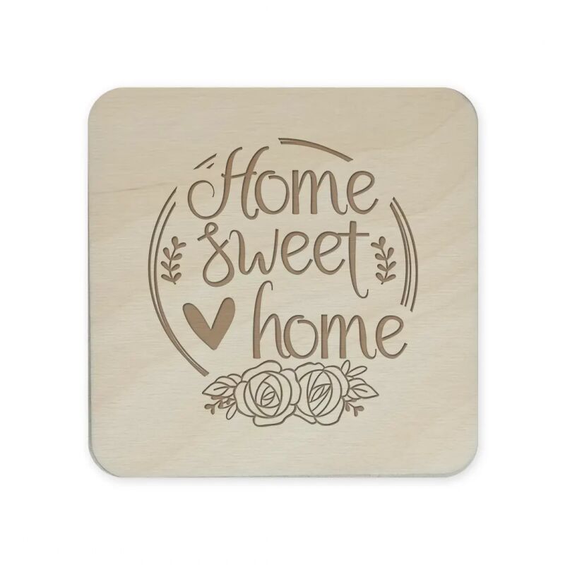 Home sweet home - komplet podkładek pod kubek z grawerem