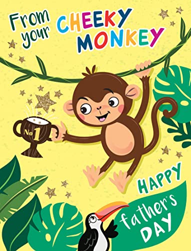 Piccadilly Greetings Kartka z postacią na Dzień Ojca od Cheeky Monkey - 20 x 15 cm - Piccadilly Greetings A53373