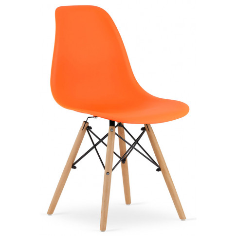 Komplet pomarańczowych krzeseł do jadalni 4szt Naxin 4S