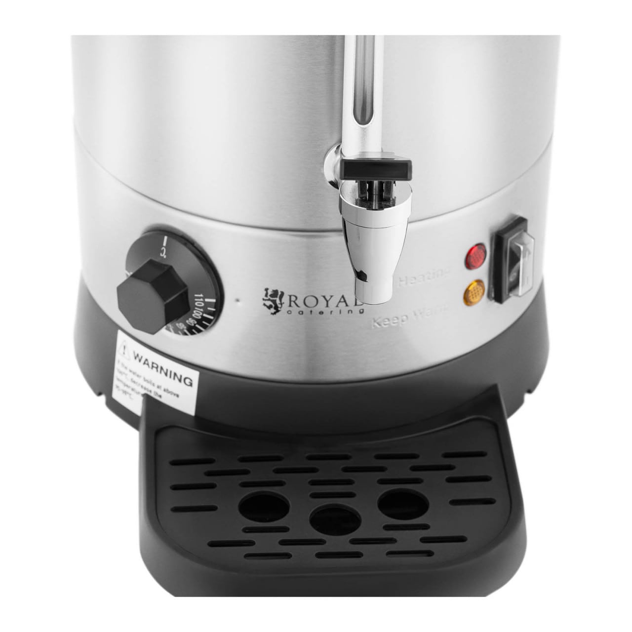 Royal Catering Warnik do wody - 6,1 l - 1500 W - ociekacz - srebrny RC-WBDW6