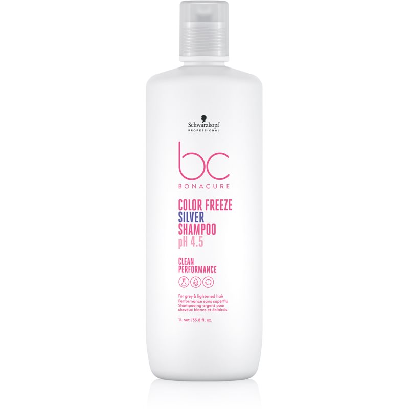 Schwarzkopf Professional Professional BC Bonacure Color Freeze Silver srebrny szampon do włosów blond i z balejażem 1000 ml