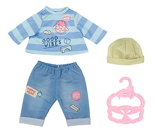 Baby Annabell Baby Annabell 706558 koszulka i spodnie dwuczęściowy strój pasujący do małych lalek 36 cm - odpowiednie dla dzieci w wieku 1 lat - w tym top, spodnie, kapelusz i wieszak na ubrania-706558 706558